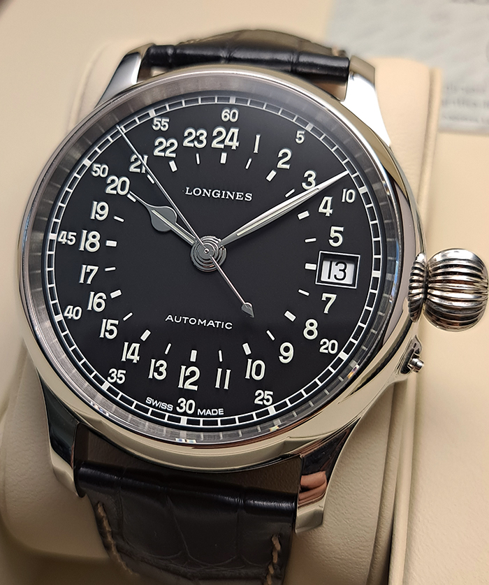 XXL Longines Twenty-Four Hours Wristwatch Ref. L2.751.4.53.4